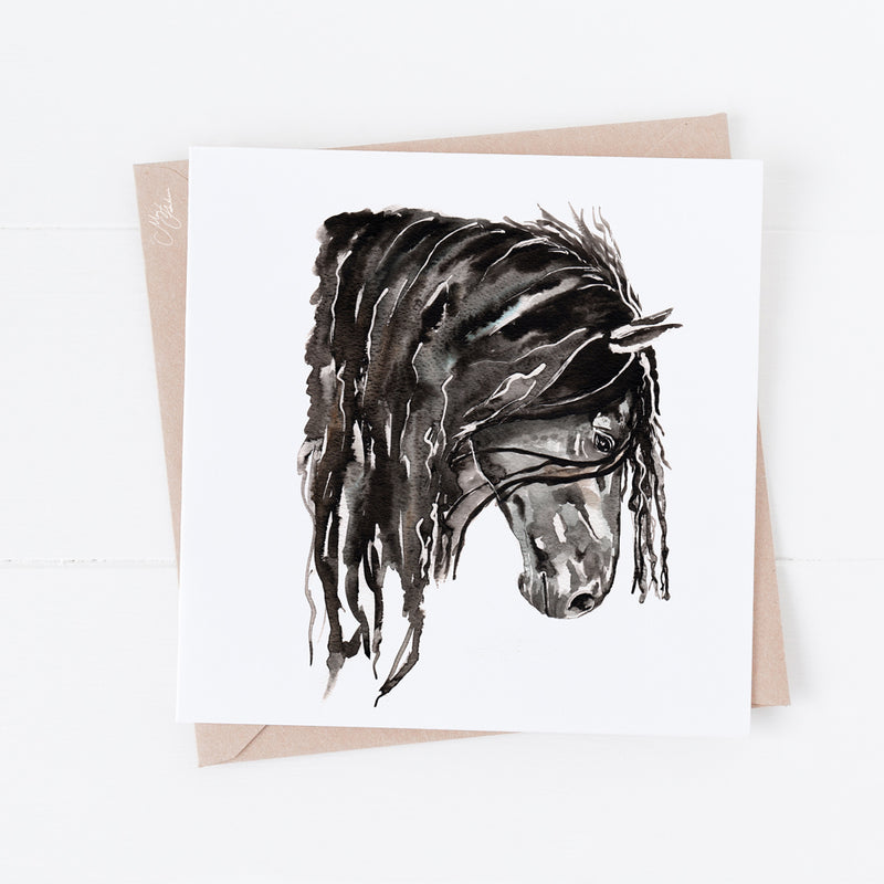 Horse Greeting Card By Meg Hawkins