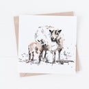 Badger Sheep Greeting cards By Meg Hawkins