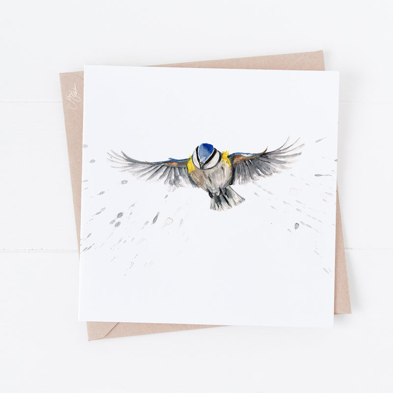 Blue Tit British Birds Greeting Card