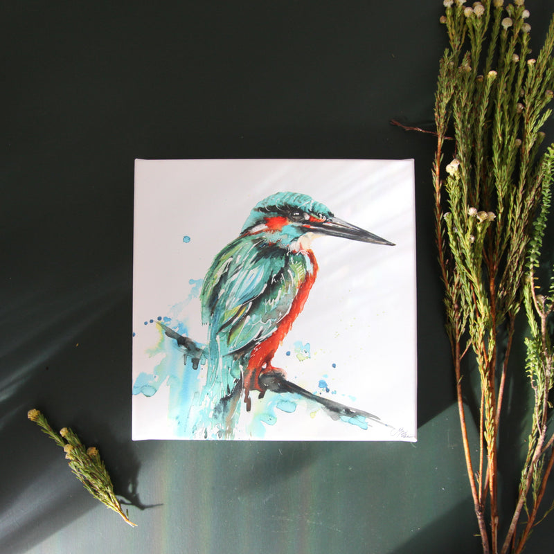 Kingfisher Watercolour Canvas