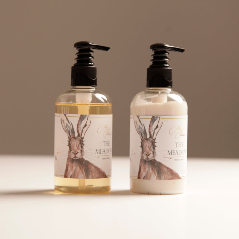 The Meadow Hand Lotion with Hare Design
