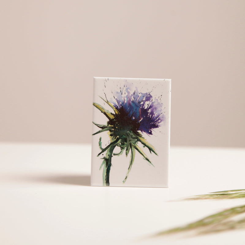 Thistle Watercolour Design Magnet