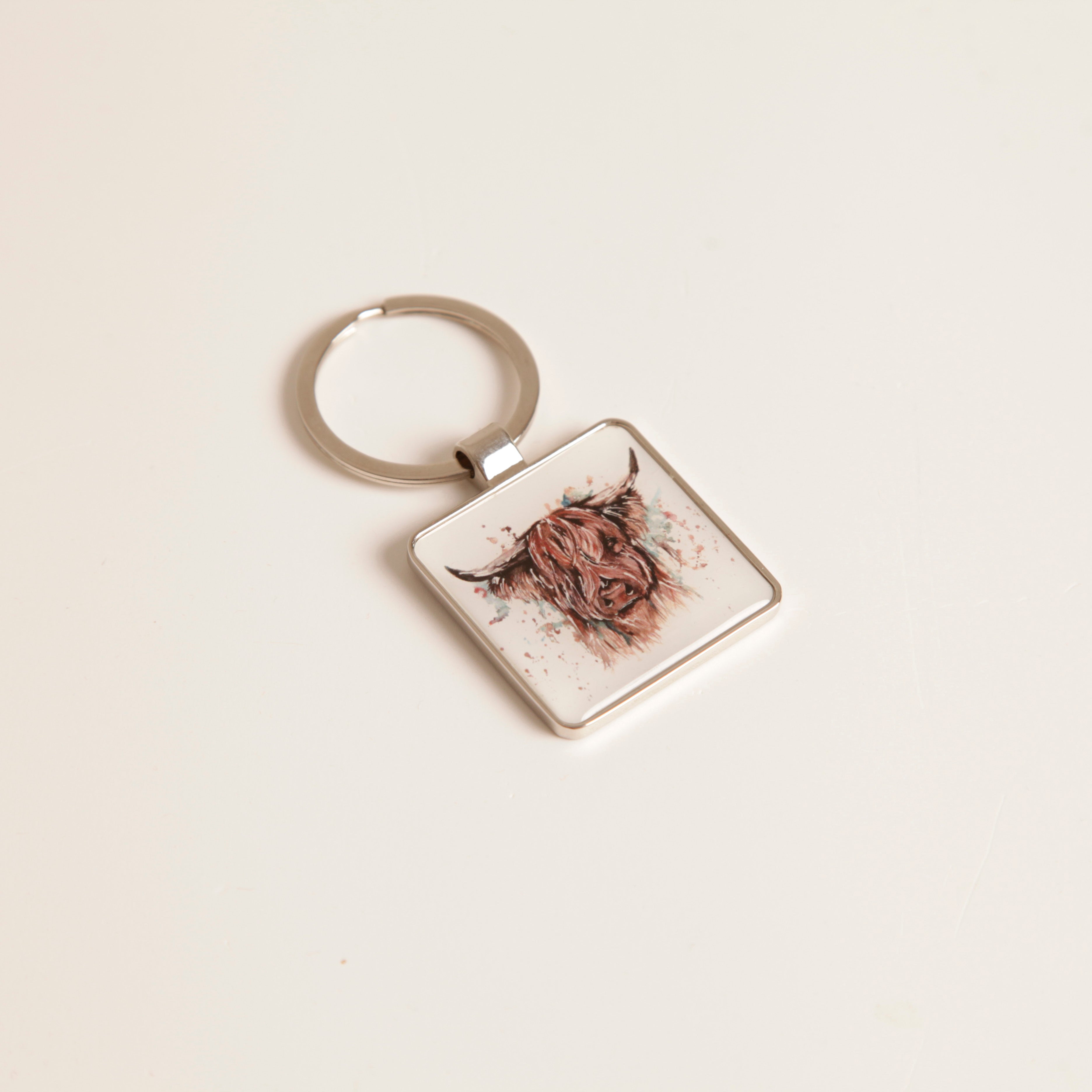 Highland Cow Keychain