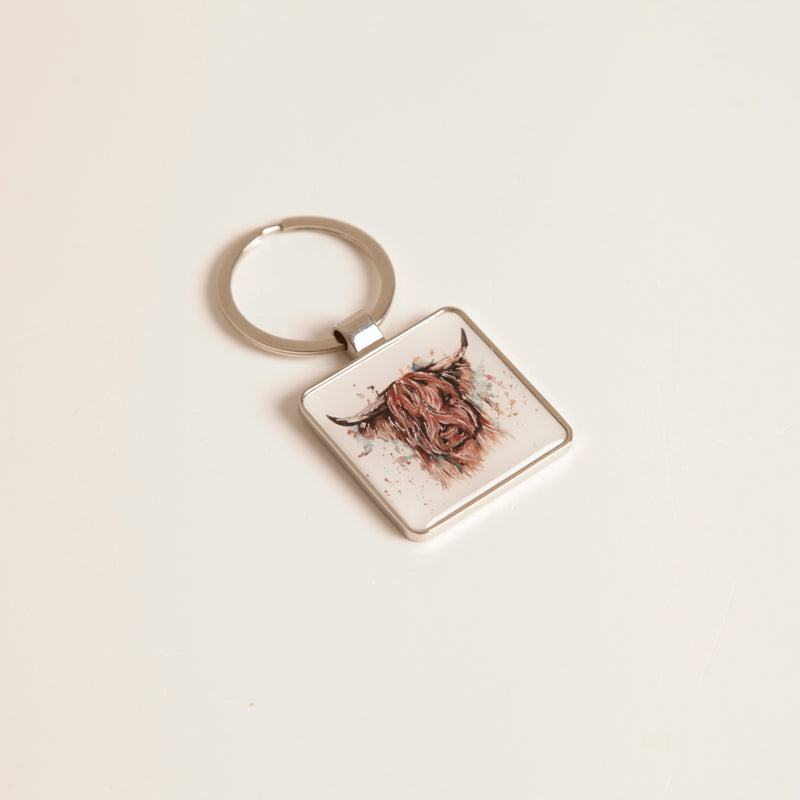 Highland Cow Keychain with Gift Box