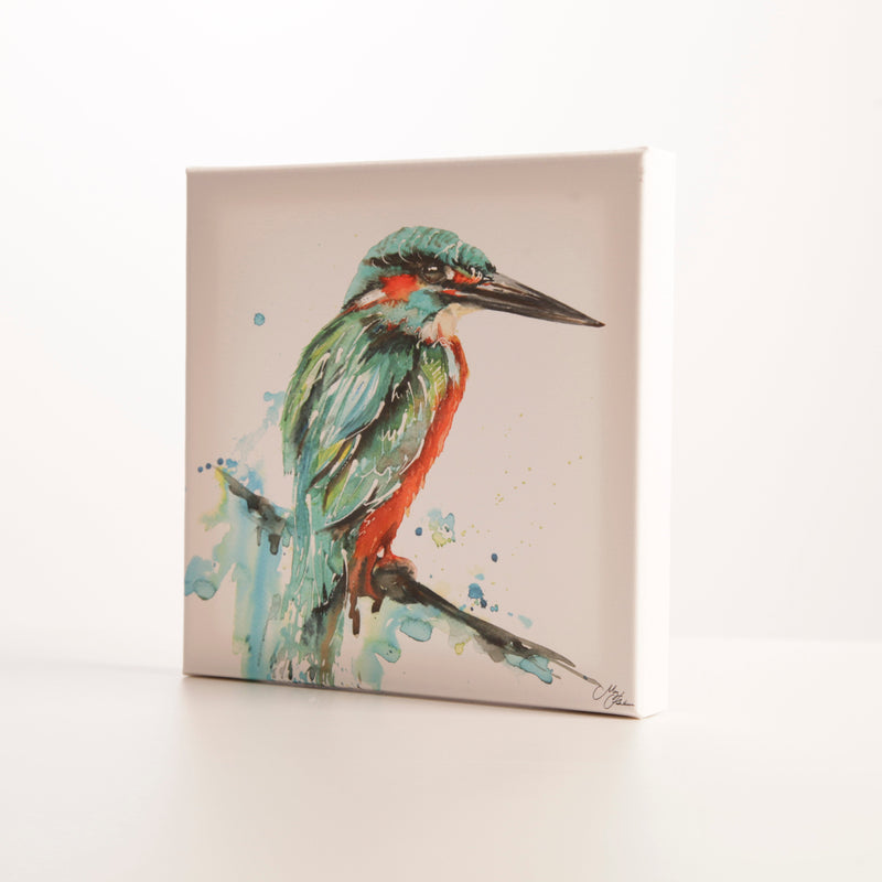 Kingfisher Watercolour Canvas