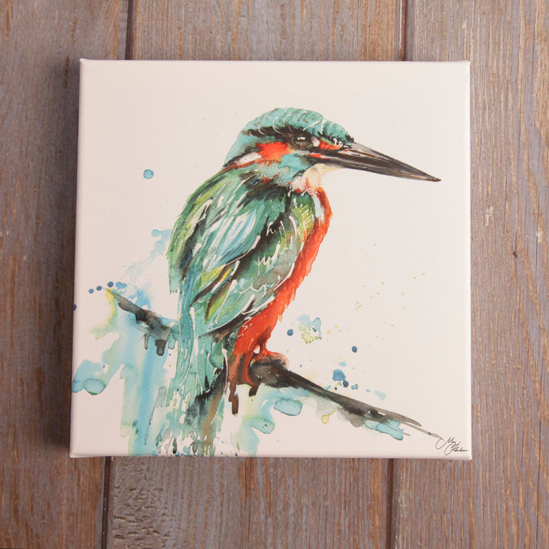 Kingfisher Watercolour Canvas