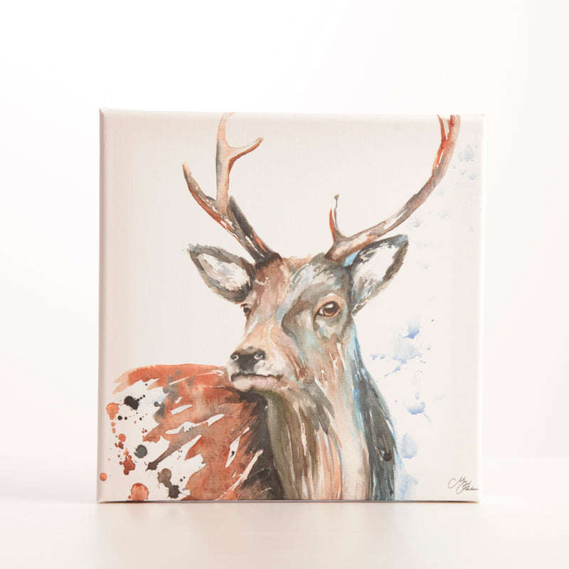 Stag Watercolour Canvas