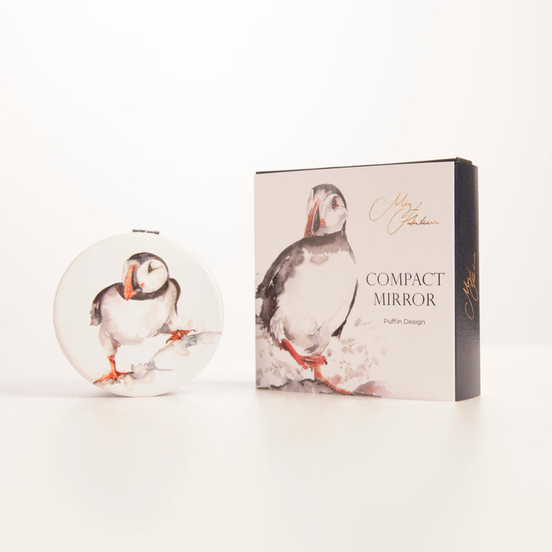 Puffin Design Watercolour Compact Mirror