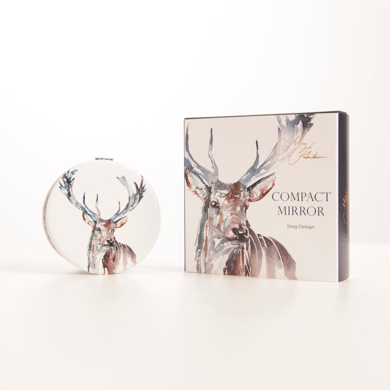 Stag Design Watercolour Compact Mirror