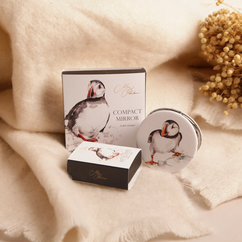 Puffin Design Watercolour Compact Mirror