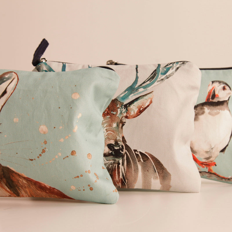 Stag Cotton Cosmetic Bags