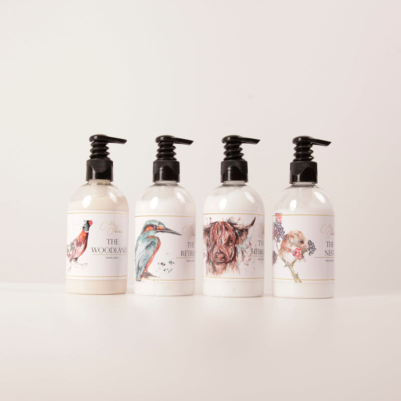 The Retreat Hand Lotion with Kingfisher Design
