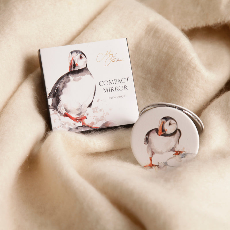 Puffin Design Watercolour Compact Mirror