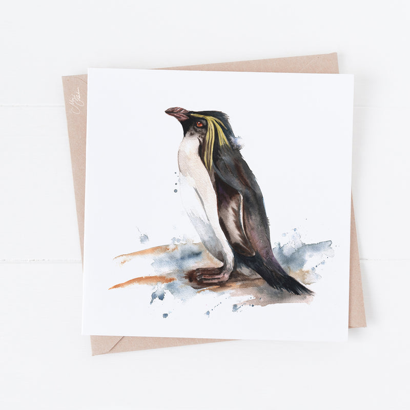 Rock Hopper Greeting card By Meg Hawkins
