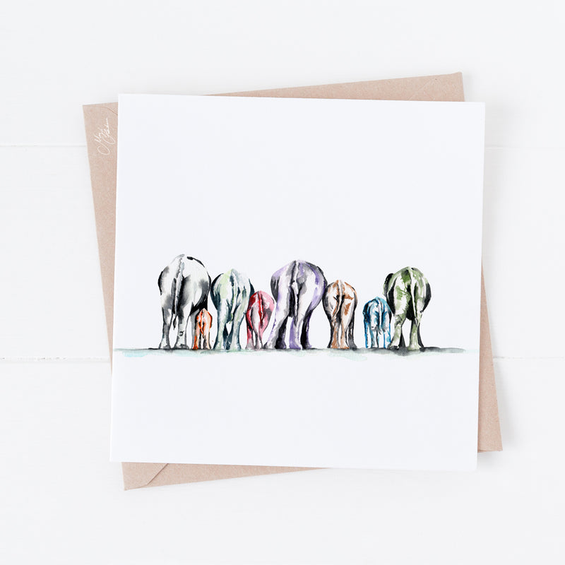 Elephant Greeting Card By Meg Hawkins