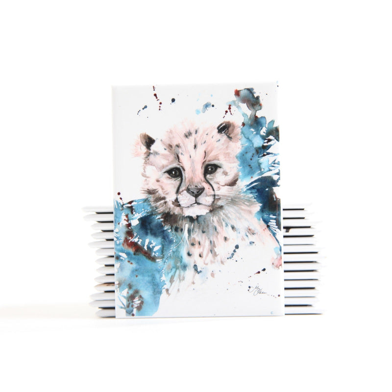 Cheetah Cub Watercolour Design Magnet