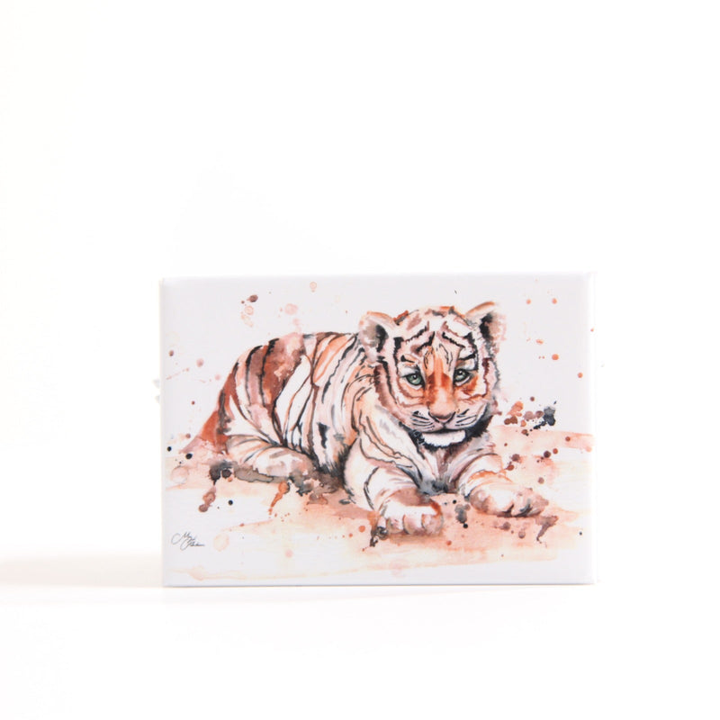 Tiger Cub Watercolour Design Magnet