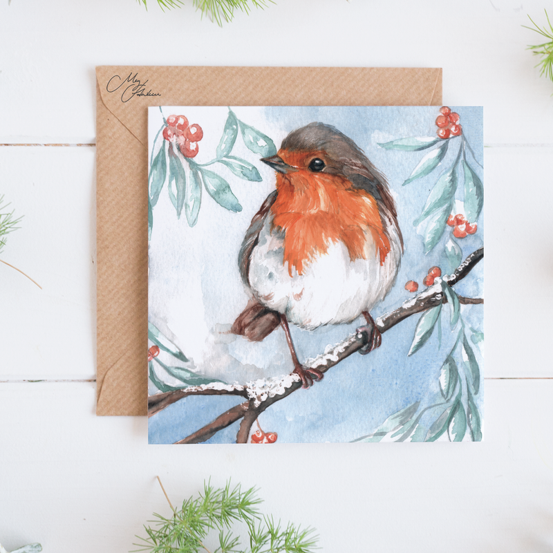 Robin Design Festive Christmas Card
