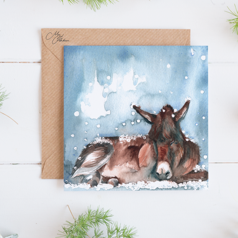 Donkey Design Festive Christmas Card